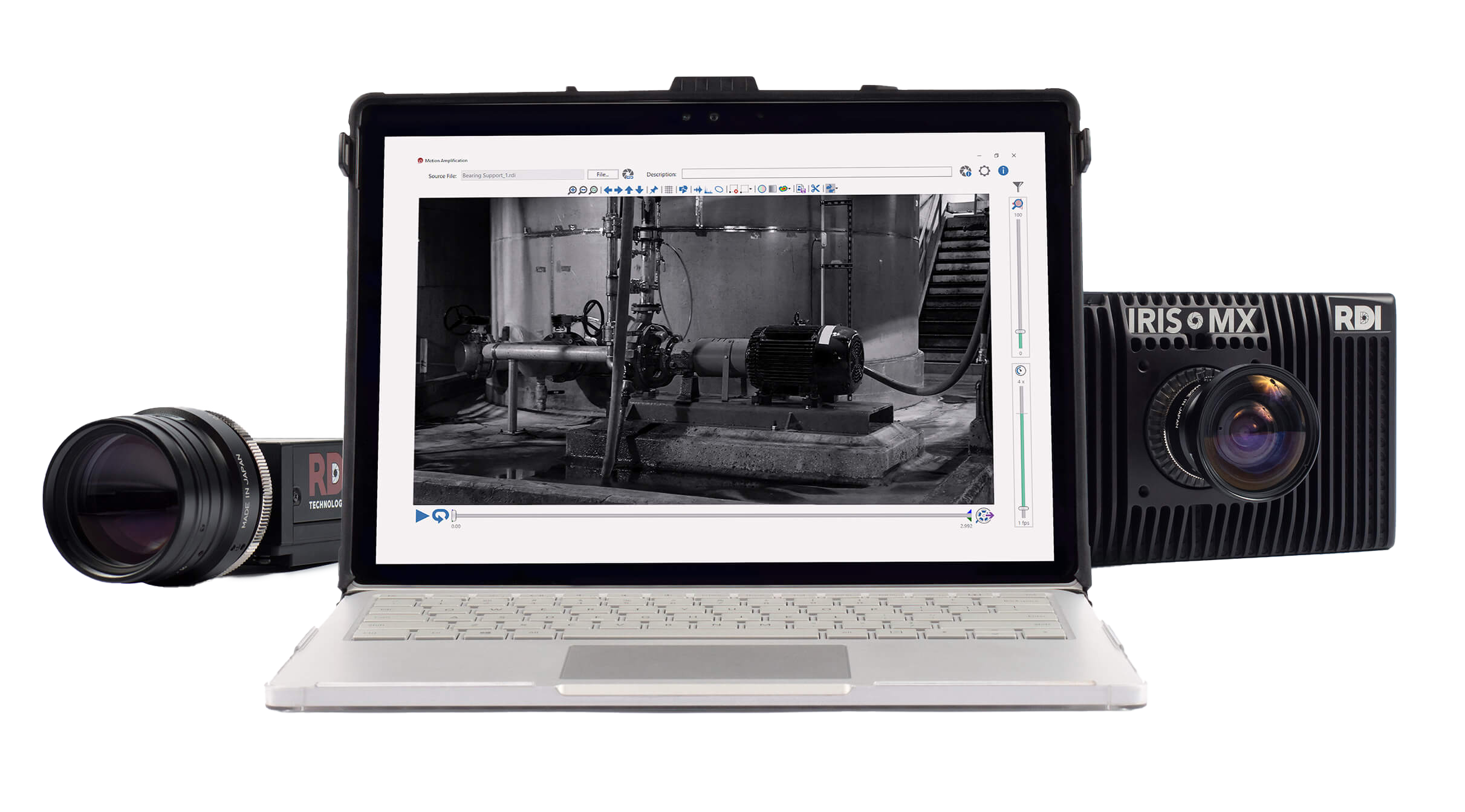 Felsökning med rörelse förstärkande kamera, Iris M.